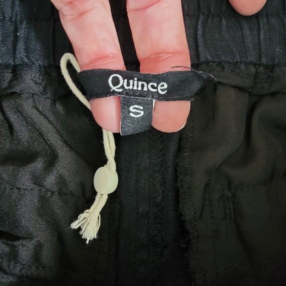 QUINCE 100% European Linen Wide Leg Pants Black Elastic Waist Drawstring Small - Picture 7 of 12